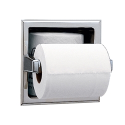 Bobrick Recessed Toilet Tissue Dispenser with Storage for Extra Roll - B-6637 Bobrick Recessed Toilet Tissue Dispenser with Storage for Extra Roll - B-663